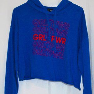 Forever 21 GRL PWR cropped hoodie